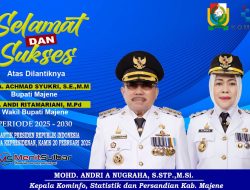 Selamat atas Pelantikan Bupati dan Wakil Bupati Majene