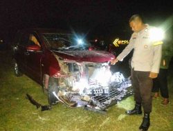 Polsek Sendana Amankan TKP Kecelakaan Lalu Lintas di Sendana, Satu Korban Dilarikan ke RSUD Majene