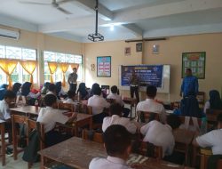 Unit Kamseltibcar Sat Lantas Polres Majene Sosialisasikan UU LLAJ di SMP Negeri 3 Majene