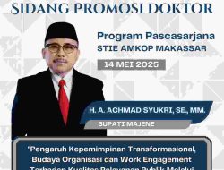 Kadis Kominfo Majene Ucapkan Selamat atas Sidang Promosi Doktor Bupati H. A. Achmad Syukri Tammalele