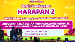 SMPN 2 Majene Harumkan Majene di Kancah Nasional, Kadisdikpora Sampaikan Apresiasi