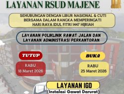 RSUD Majene Tutup Sementara Layanan Rawat Jalan Saat Libur Idul Fitri 1447 H, IGD Tetap Siaga 24 Jam